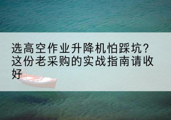 三门高空作业升降机厂家推荐-选高空作业升降机怕踩坑？这份老采购的实战指南请收好
